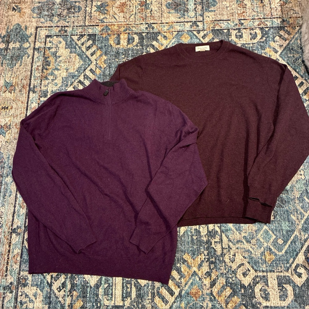 Cashmere - 2 sweaters XL - Black Brown 1826 & Nordstrom